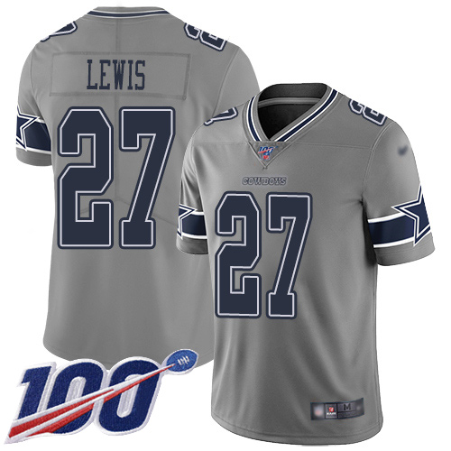 Men Dallas Cowboys Limited Gray Jourdan Lewis #27 100th Season Inverted Legend NFL Jersey->dallas cowboys->NFL Jersey